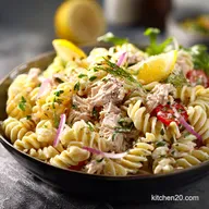 Tuna Pasta Salad Zesty Lemon Herb Recipe Easy Healthy