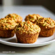 Zucchini Carrot Oatmeal Muffins: Tender