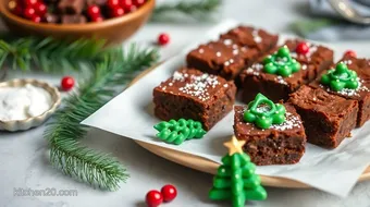 Bake Brownies - Fudgy Christmas Tree Treats