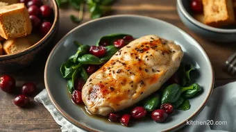 Cook Chicken with Spinach & Cranberries