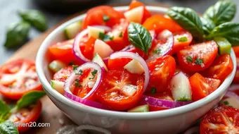 Fresh Tomato Slicer Salad in 15 Minutes