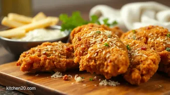 Fried Chicken with Crispy Parmesan Flavor