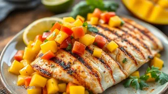 Grilled Wahoo with Fresh Mango Salsa Delight