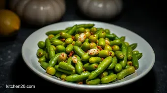 Easy & Zesty Edamame Recipe: Savory Garlic Snack with a Kick recipe card