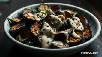 Savory Roasted Eggplant Recipes: Creamy Tahini Drizzle Awaits! recipe card
