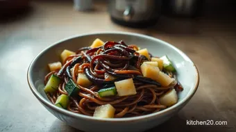 Delicious Jjajangmyeon: My Favourite Korean Black Bean Noodles recipe card