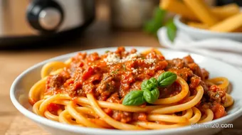 Slow Cooker Beef Pasta with Rich Tomato Sauce