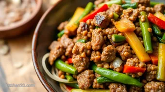 Stir Fry 1lb Ground Beef Loaded with Veggies