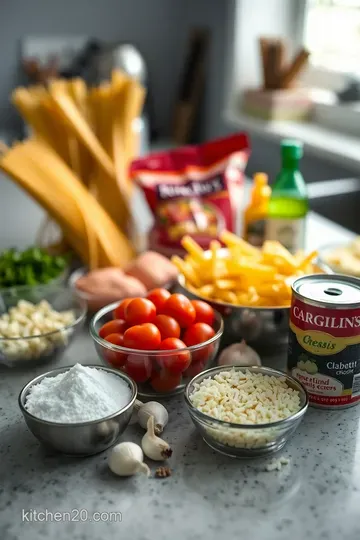 Cheesy Baked Spaghetti Delight ingredients