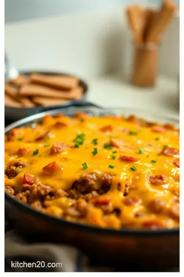 Cheesy Comfort: Ultimate Cheeseburger Casserole presentation