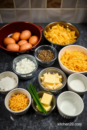 Cheesy Scrambled Eggs: A Breakfast Classic ingredients