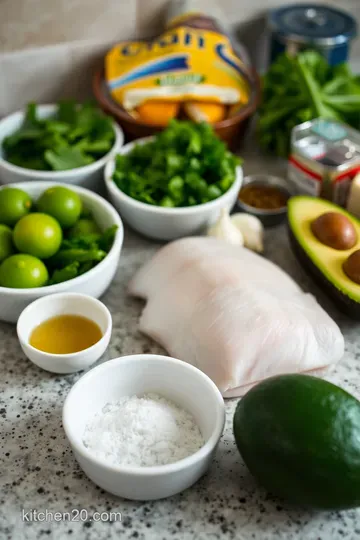 Cilantro-Lime Grilled Mahi Mahi with Avocado Salsa ingredients