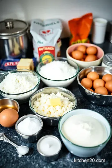 Classic British Victoria Sponge Cake ingredients