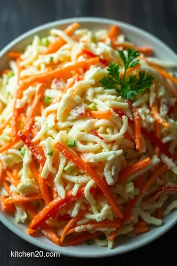 Classic Creamy Coleslaw: A Crunchy Delight presentation