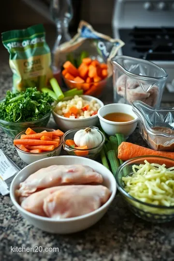Classic French Chicken Fricassee with Creamy White Wine Sauce ingredients