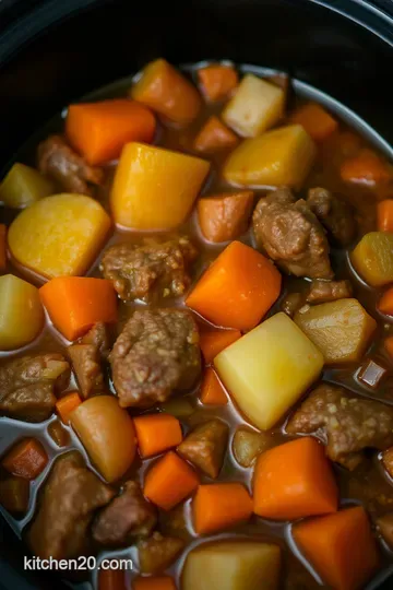 Classic Hearty Beef Stew: A Cozy Crockpot Meal presentation