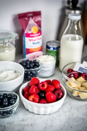 Classic Italian Panna Cotta with Fresh Berry Sauce ingredients
