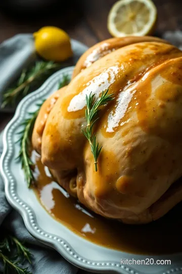 Classic Roast Chicken and Homemade Gravy presentation