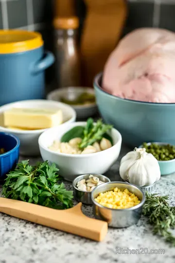Classic Roast Turkey with Herb Butter ingredients
