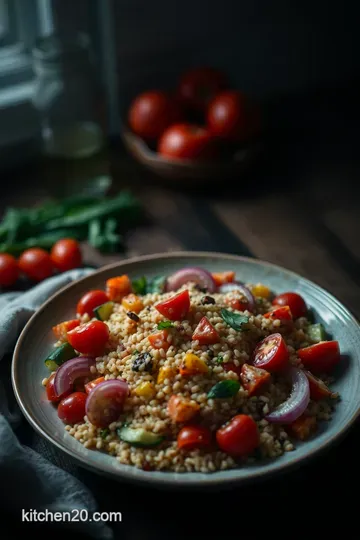 Colorful Millet Salad with Roasted Veggies presentation