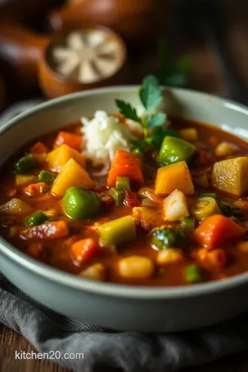 Colorful Vegetarian Gumbo: A Flavorful Southern Classic presentation