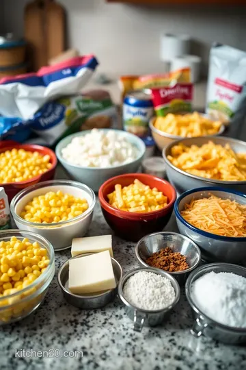 Corn Oven Delight: Savory Baked Corn Casserole ingredients