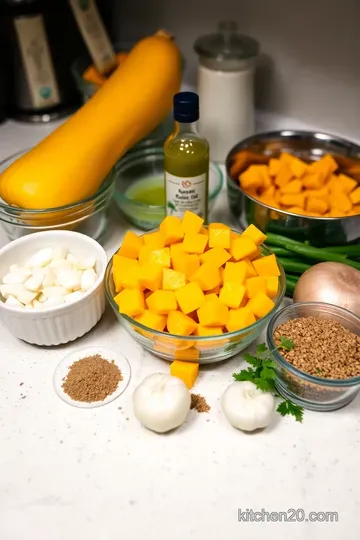 Creamy Butternut Squash Soup with a Touch of Spice ingredients