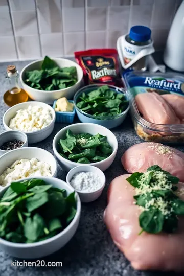 Creamy Spinach-Stuffed Chicken Breasts ingredients