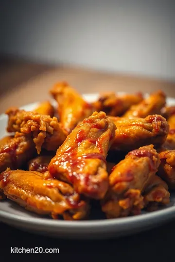 Crispy Baked Chicken Wings with Spicy Honey Glaze presentation