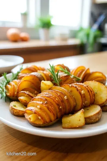 Crispy & Creamy Hasselback Potatoes with Garlic Herb Butter steps