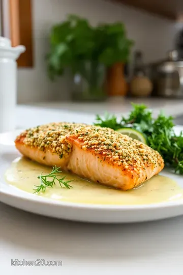 Crispy Herb-Crusted Salmon with Lemon Butter Sauce steps