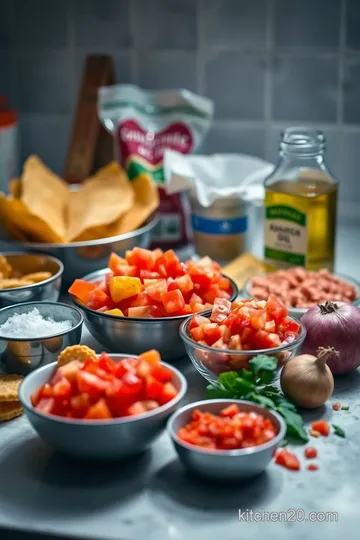 Crispy Homemade Tortilla Chips with Fresh Tomato Salsa ingredients