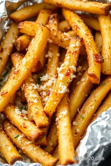 Crispy Oven-Baked Parmesan Fries with Reynolds Release Foil presentation