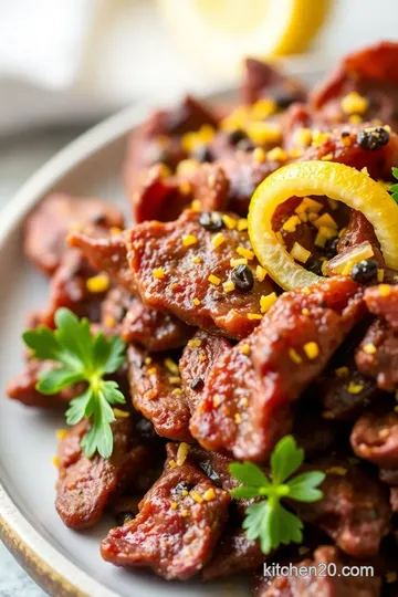 Lemon Pepper Beef Jerky presentation