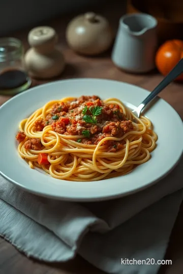 Easy Chicken Mince Bolognese presentation