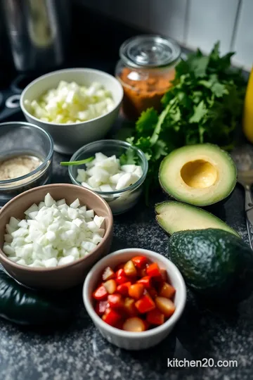 Easy Peasy Guacamole ingredients