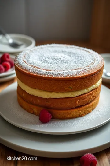 Easy Peasy Victoria Sandwich Cake presentation