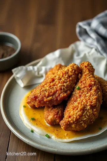 Fried Chicken with Crispy Parmesan Flavor presentation