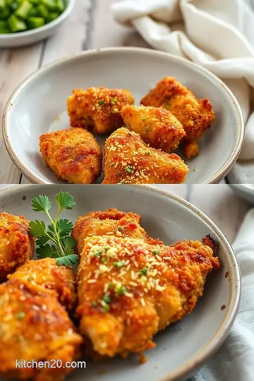 Fried Chicken with Crispy Parmesan Flavor steps