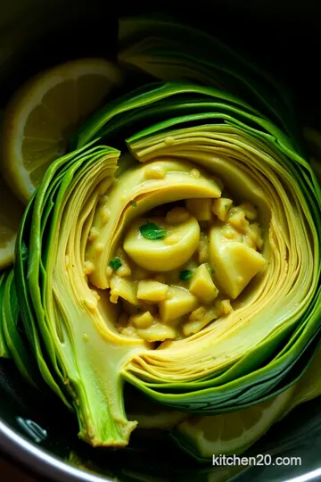 Instant Pot Artichokes with Garlic Herb Butter presentation