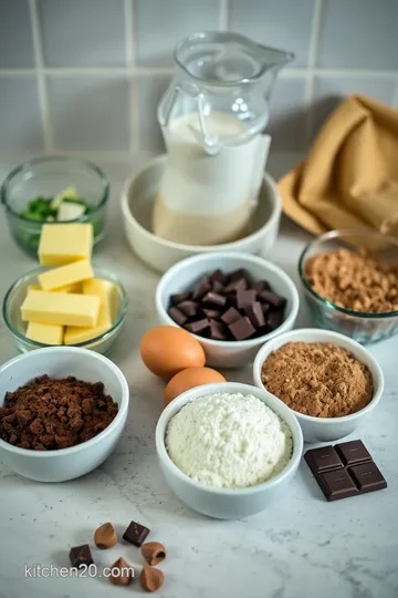 Irresistible Triple Chocolate Brownies ingredients