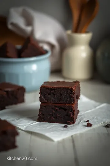 Irresistible Triple Chocolate Brownies presentation