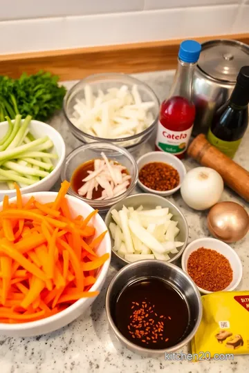 Koreana Spicy Carrot Salad ingredients