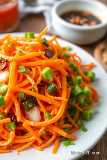 Koreana Spicy Carrot Salad presentation