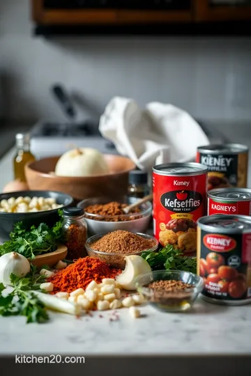 Leftover Roast Beef Chili ingredients