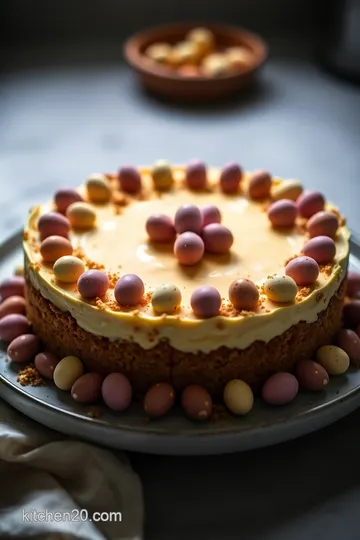 Mini Egg No-Bake Cheesecake presentation