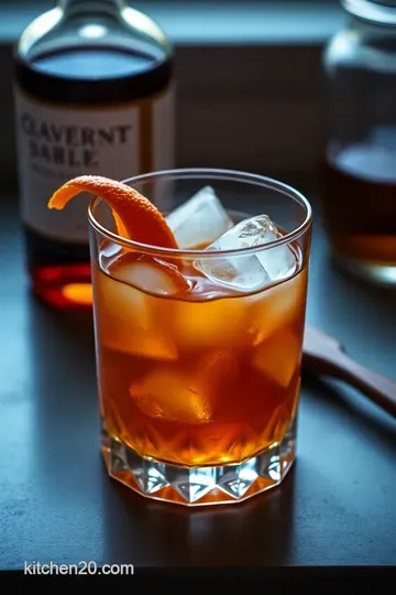 Old Fashioned Whiskey Cocktail presentation