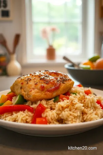 One Pan Oven Baked Chicken and Rice steps