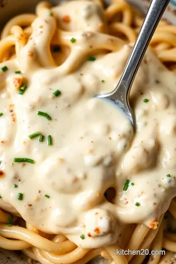 Cajun Alfredo Sauce presentation