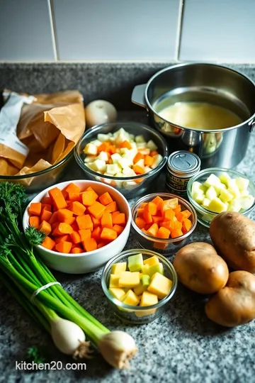 Quick & Easy Carrot and Potato Soup ingredients